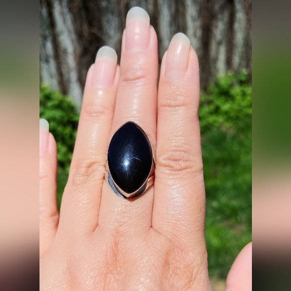Black onyx sterling silver ring - new with tag - Picture 1 of 3